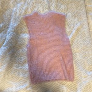 Fuzzy pink ZARA tank top